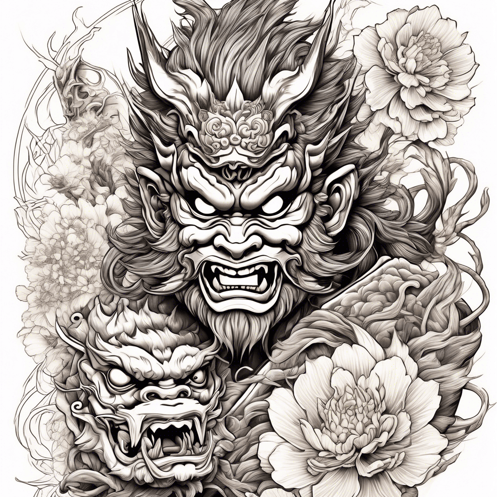 sun wukong and oni mask