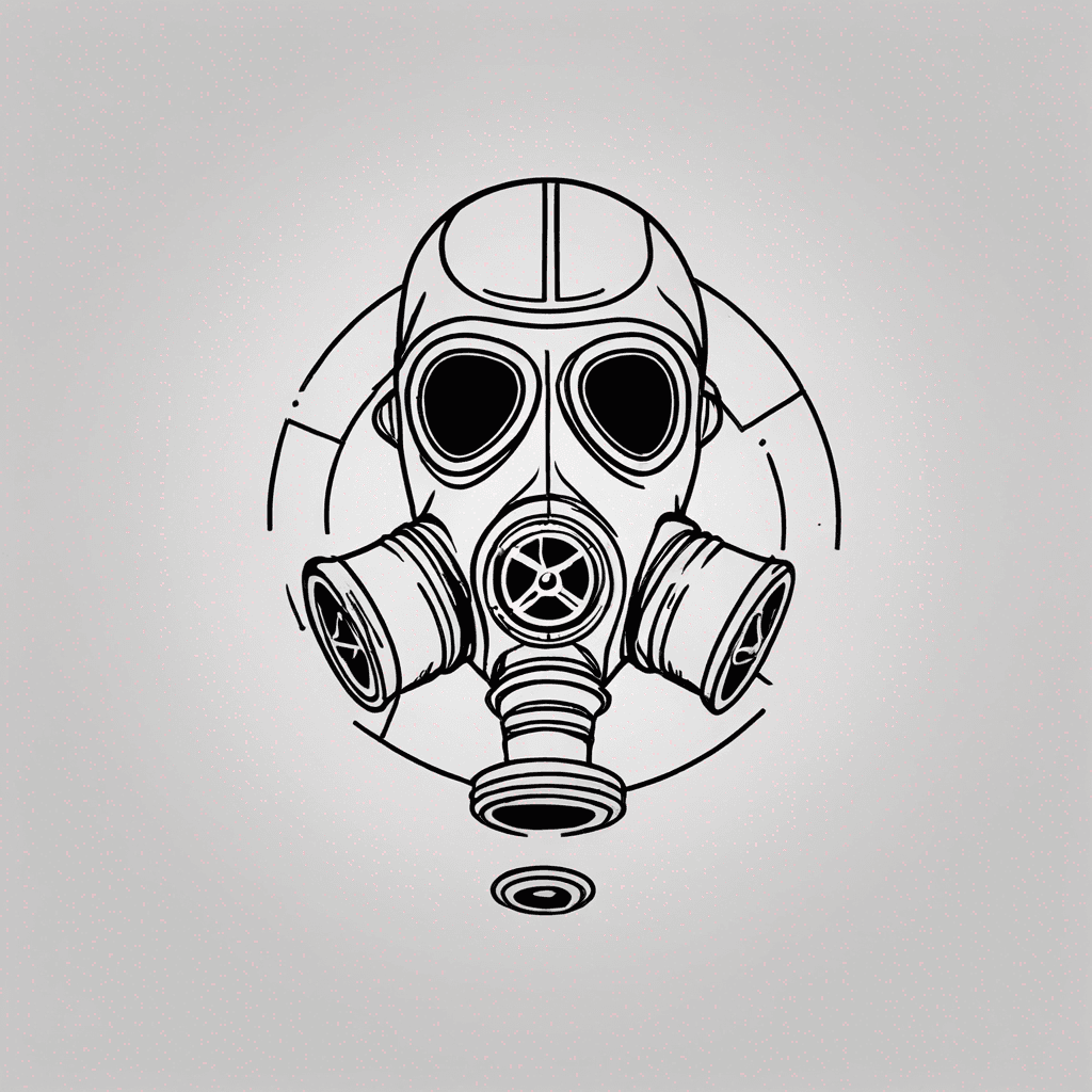 Gas mask in a spiral