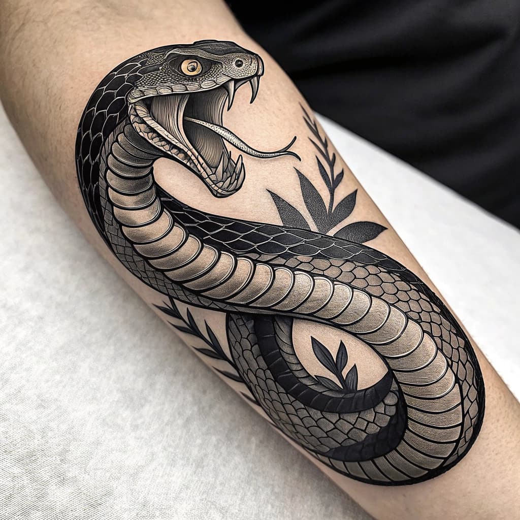 snake on forearm
