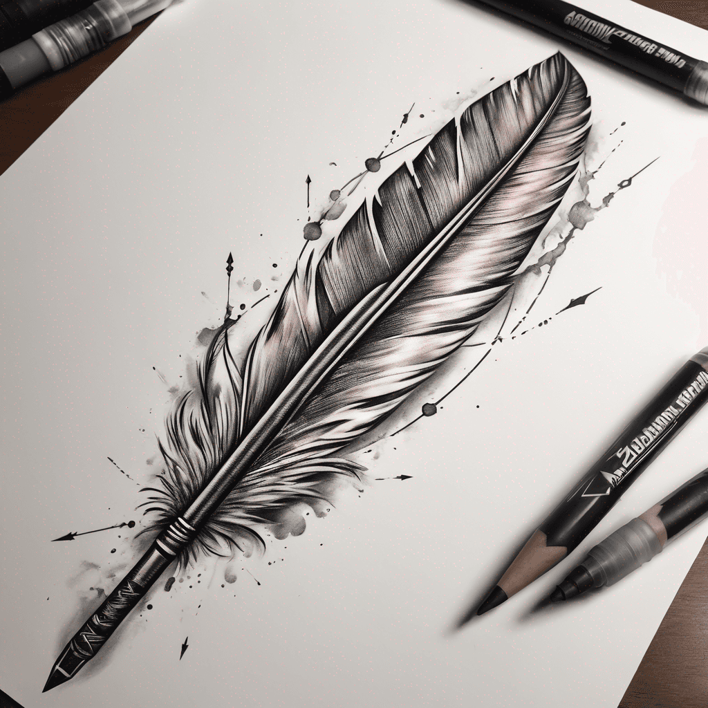 Arrow with a feather