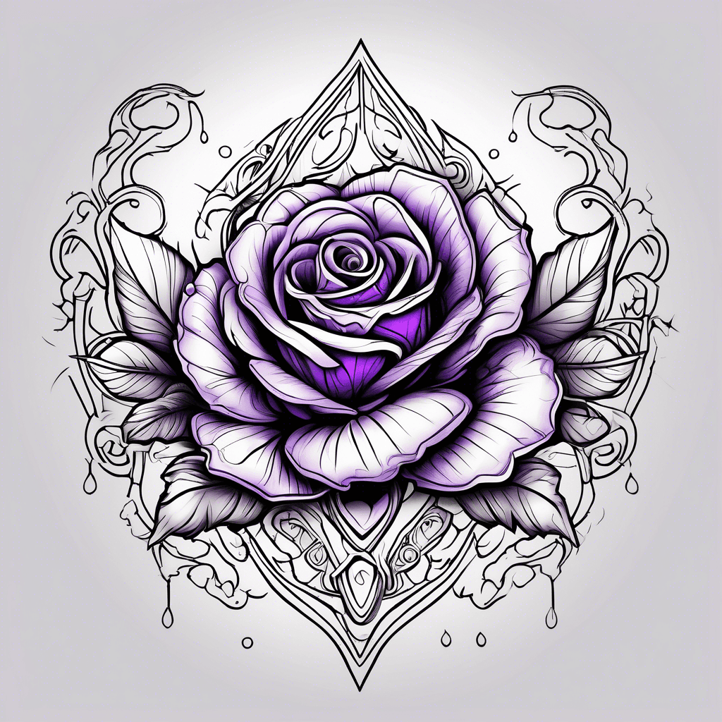 Black rose purple heart