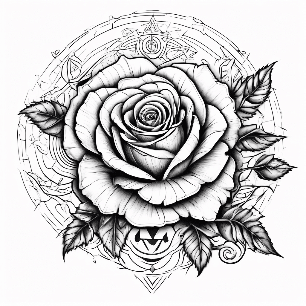 Rose and vegvisir