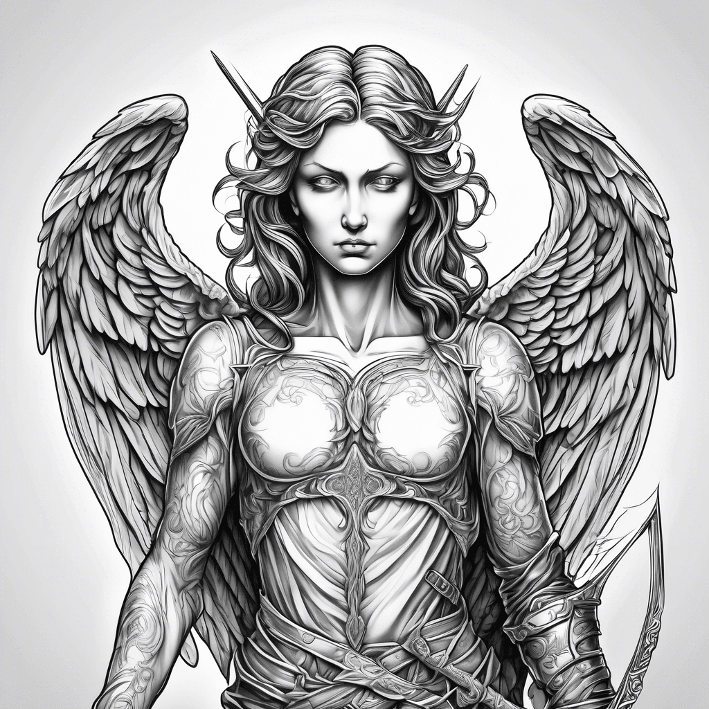 Angel holding sword 