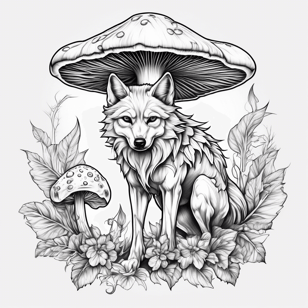 Fairy wolf mushroom