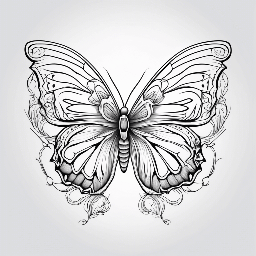 1/2 butterfly 1/2 flower