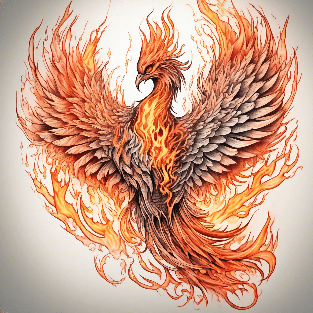 phoenix with fire