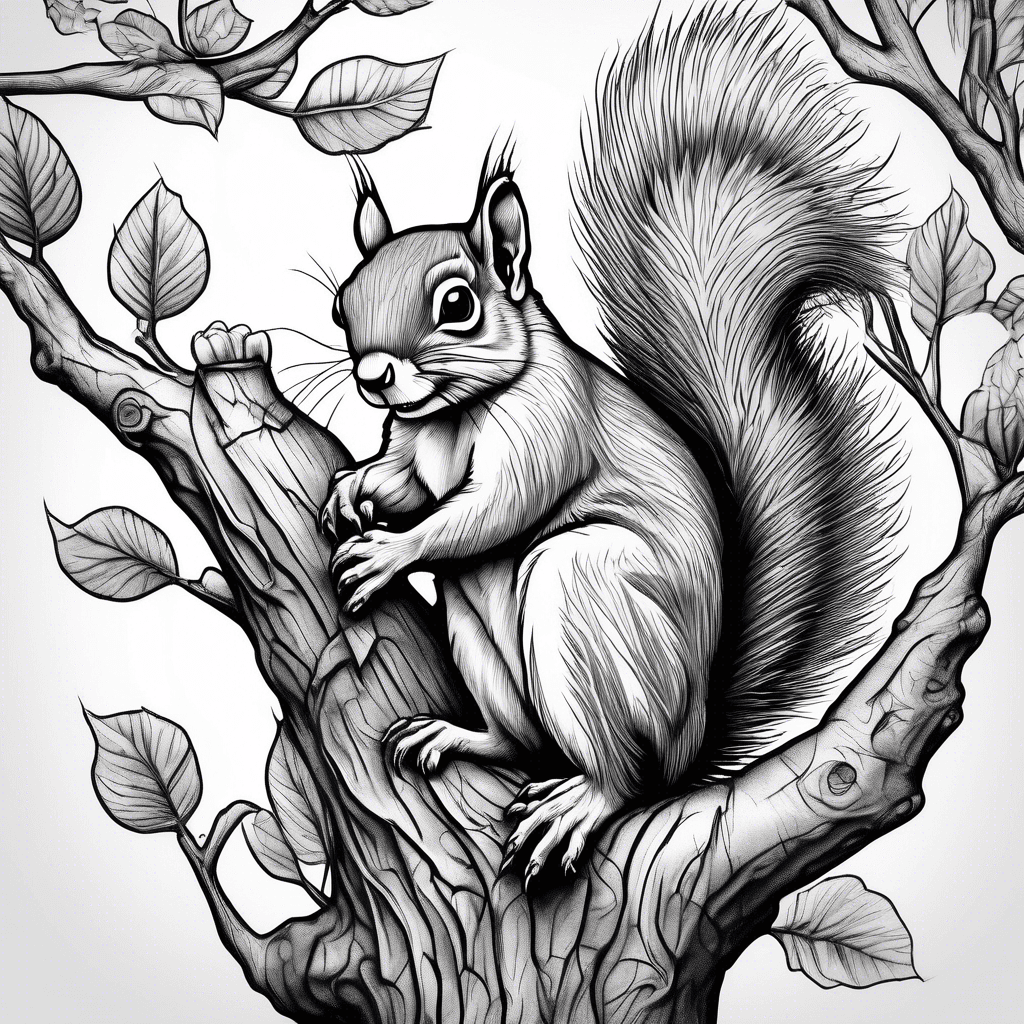 Squirrel on a tree