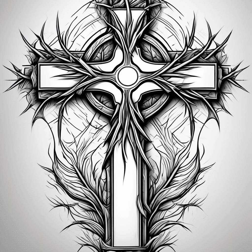 cross made out of thorns
