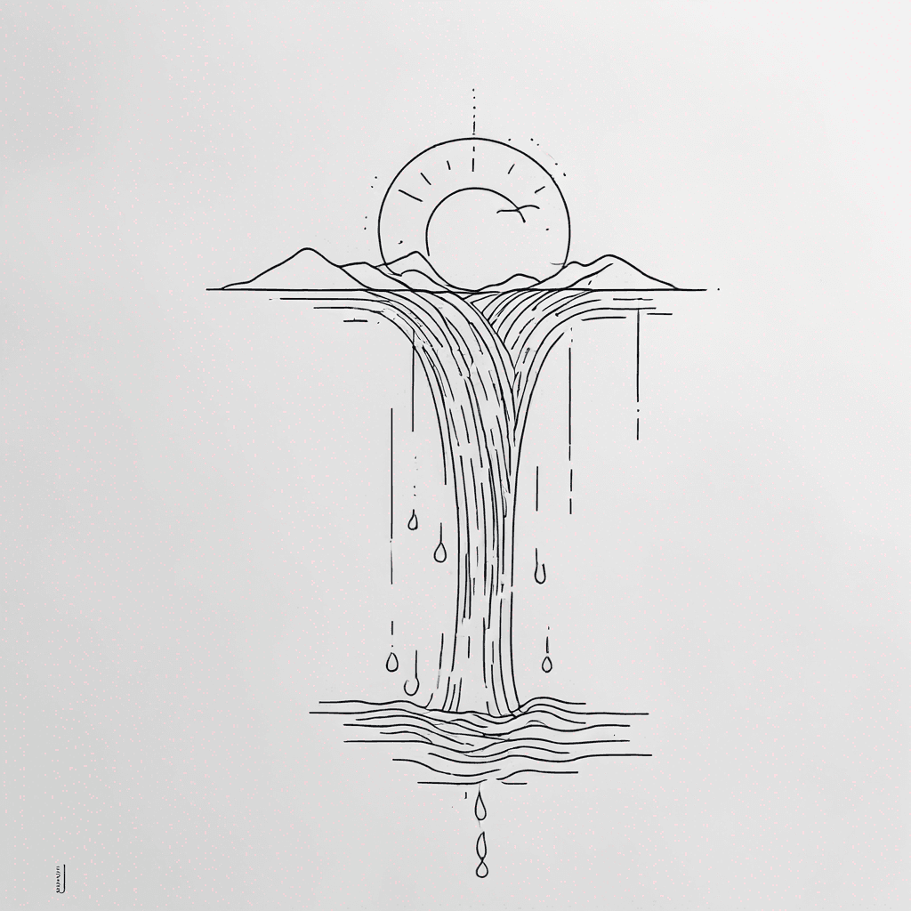 fine line waterfall
