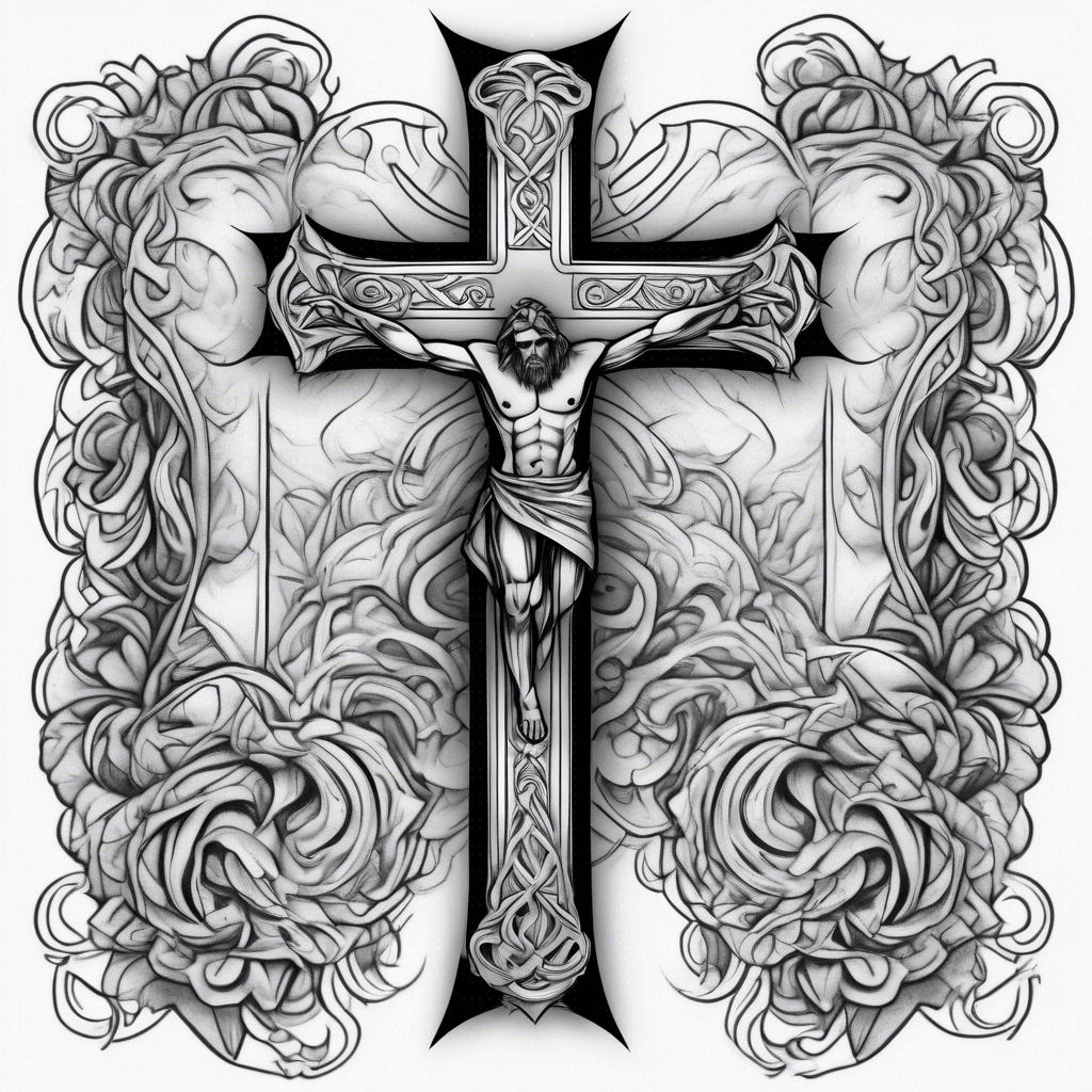 simple cross outline