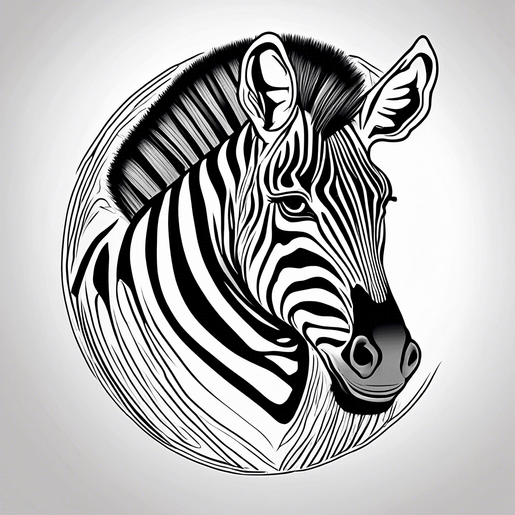 Zebra. Cartoon style