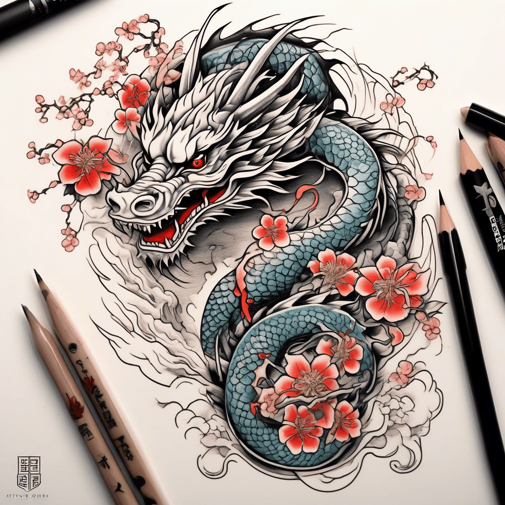 Mitsu tomoe symbol dragon