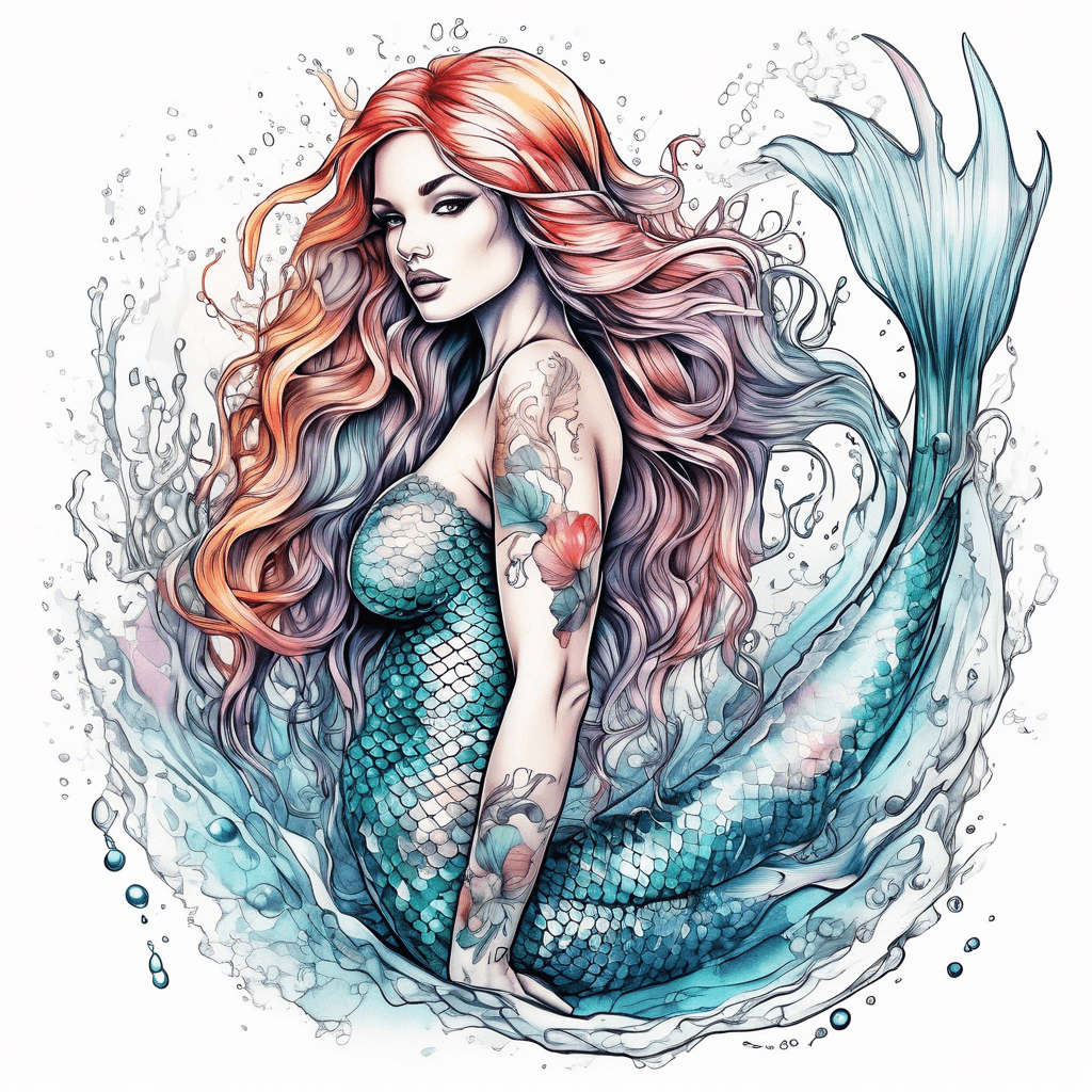 A naked mermaid