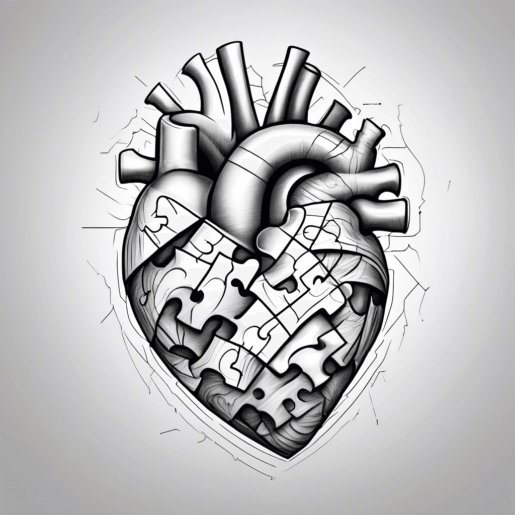 heart made of puzzle pieces