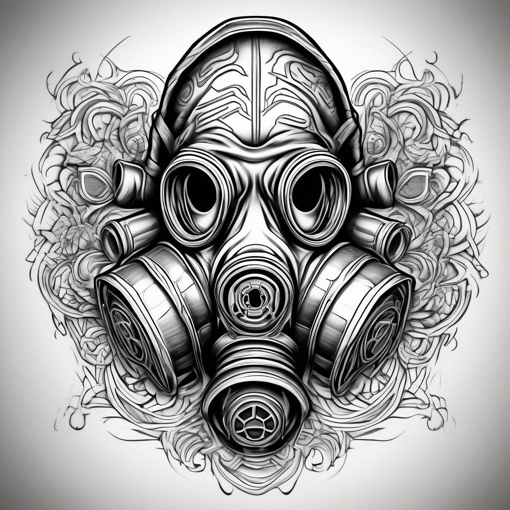 Gas mask in a spiral