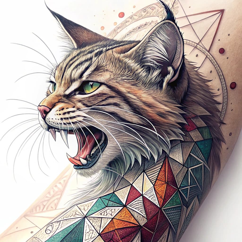 a angry cat