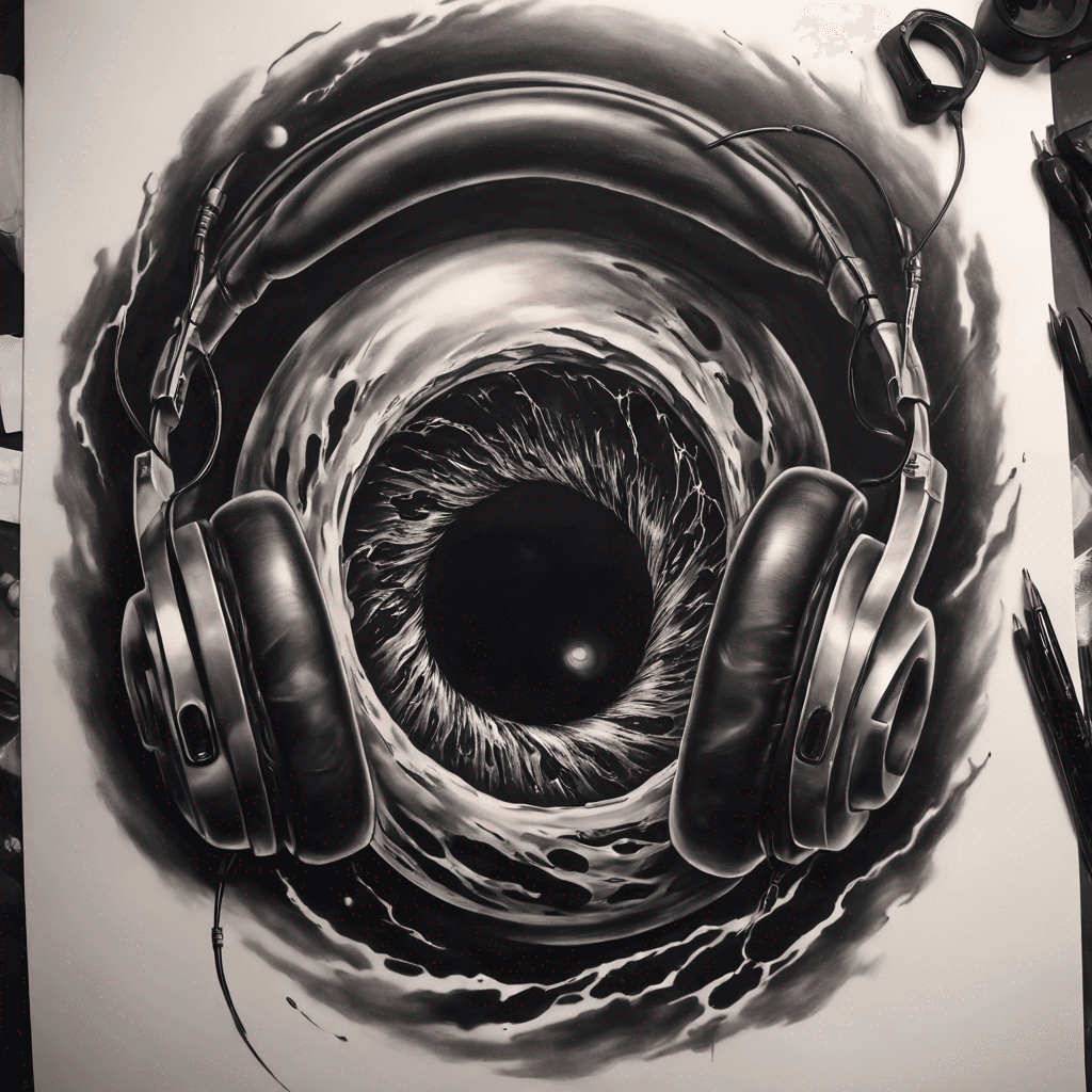 A black hole with headsets