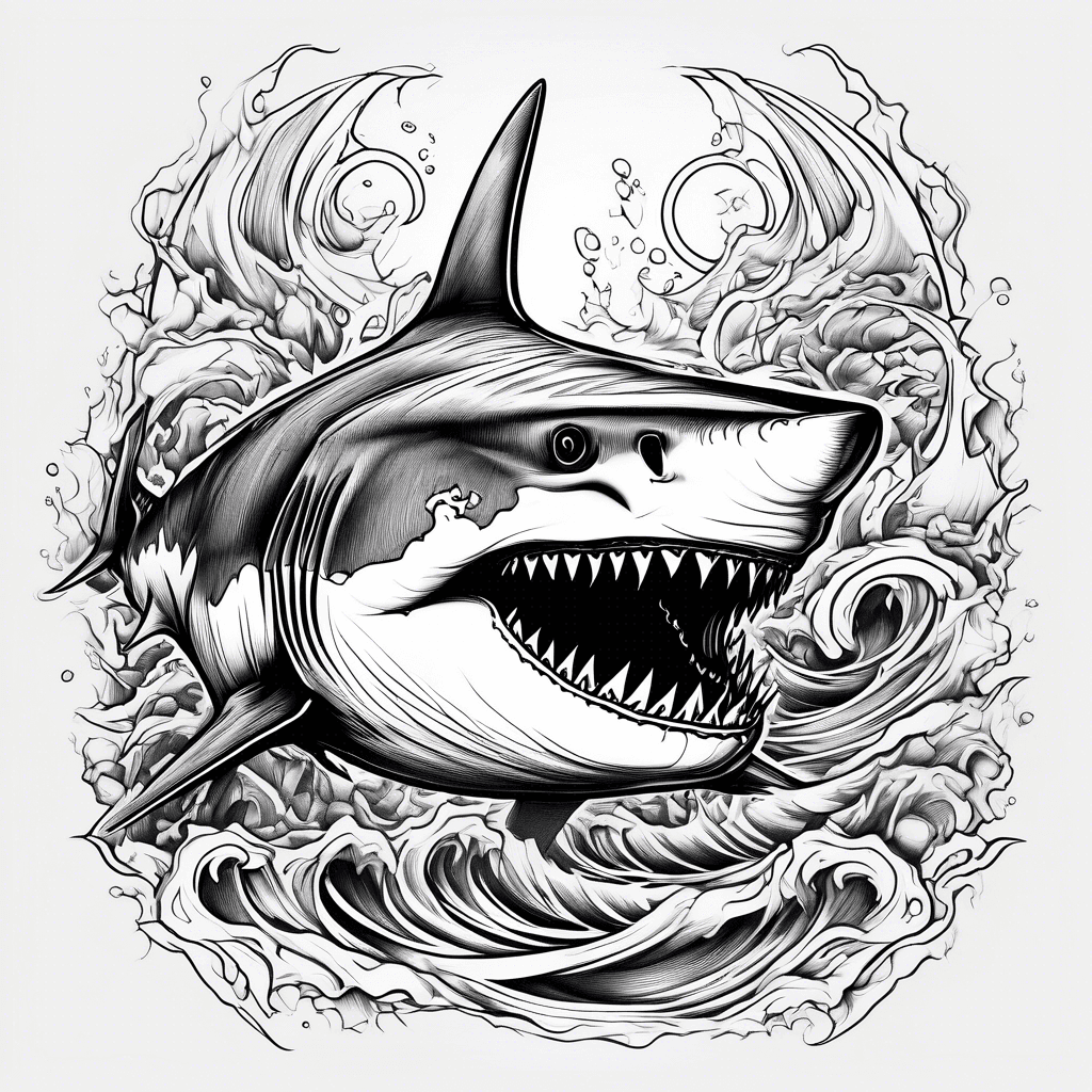 Menacing shark