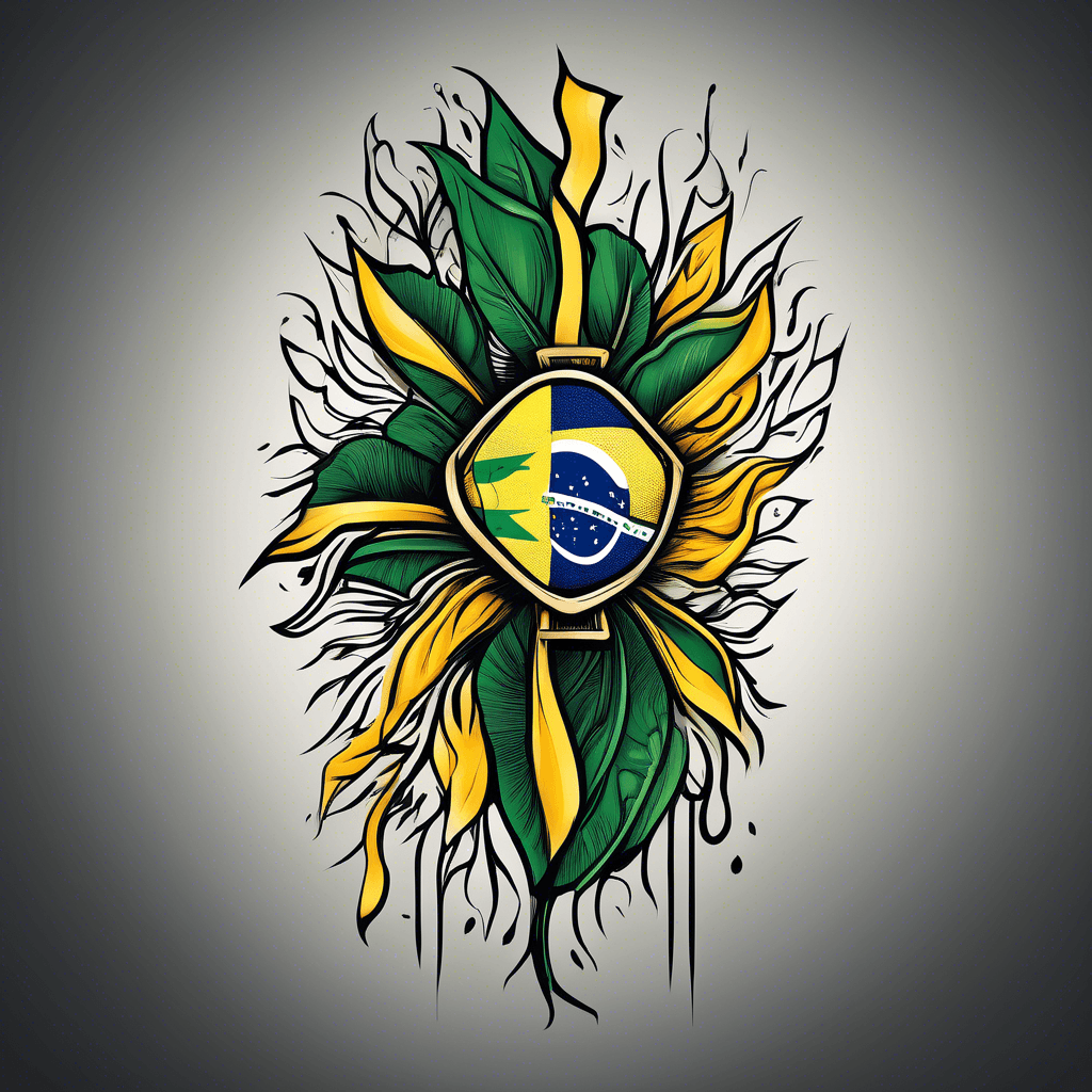 Brazilian flag tattoo