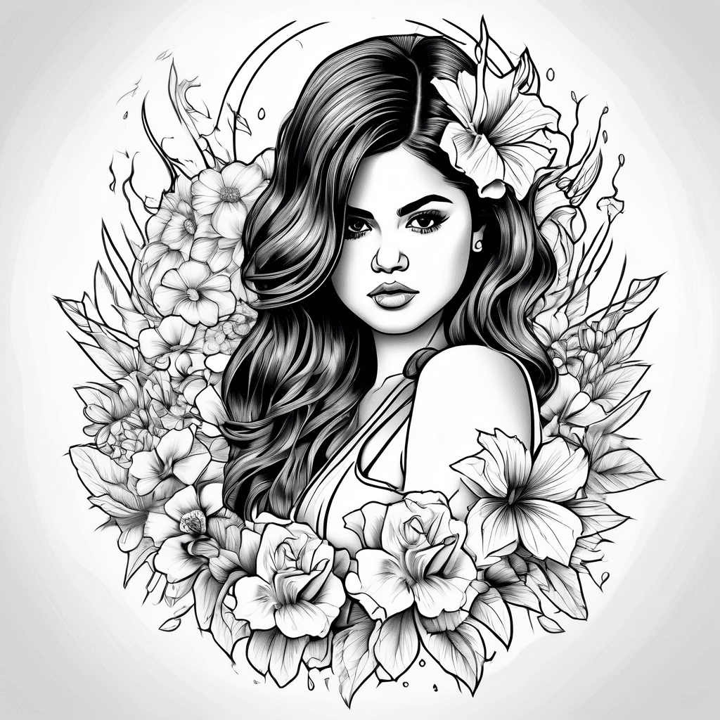 Selena gomez with flowers