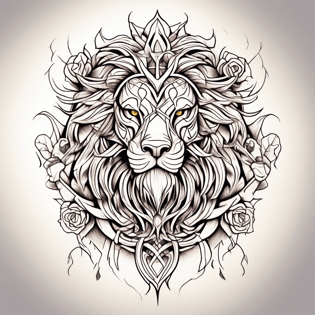 simplistic celtic lion
