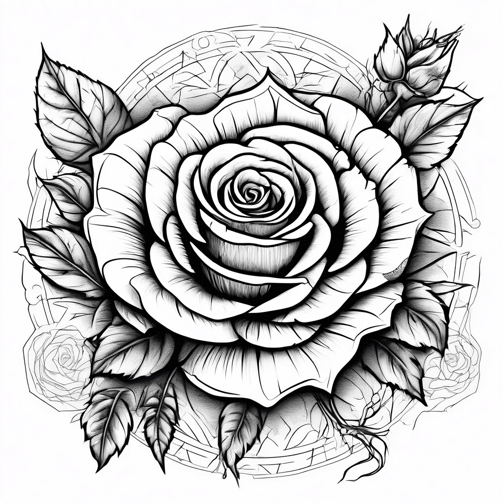 Rose and vegvisir