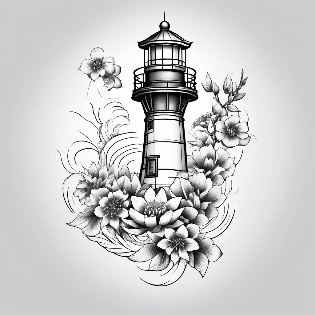 Japanese flower lighthouse 