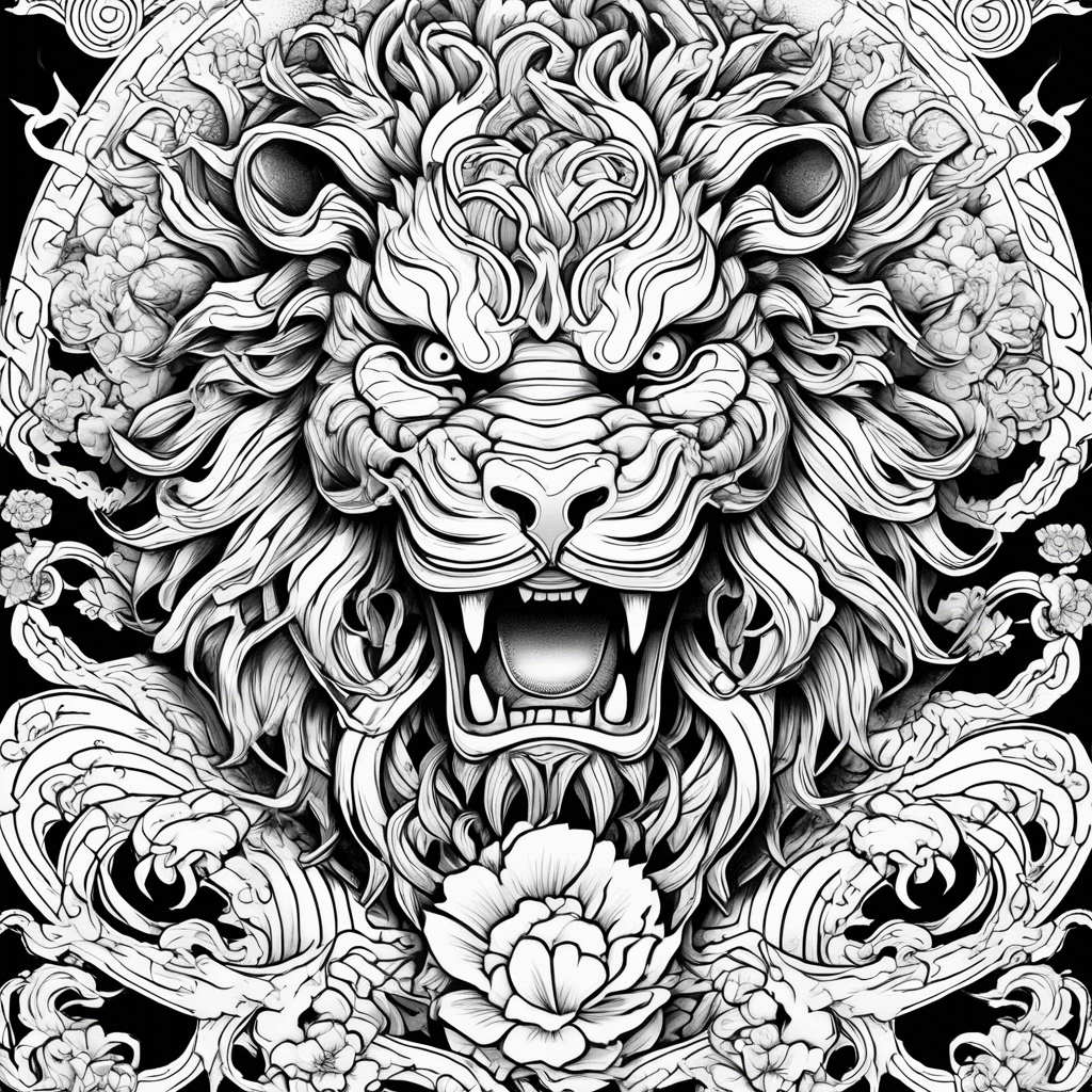 Roaring Celtic lion