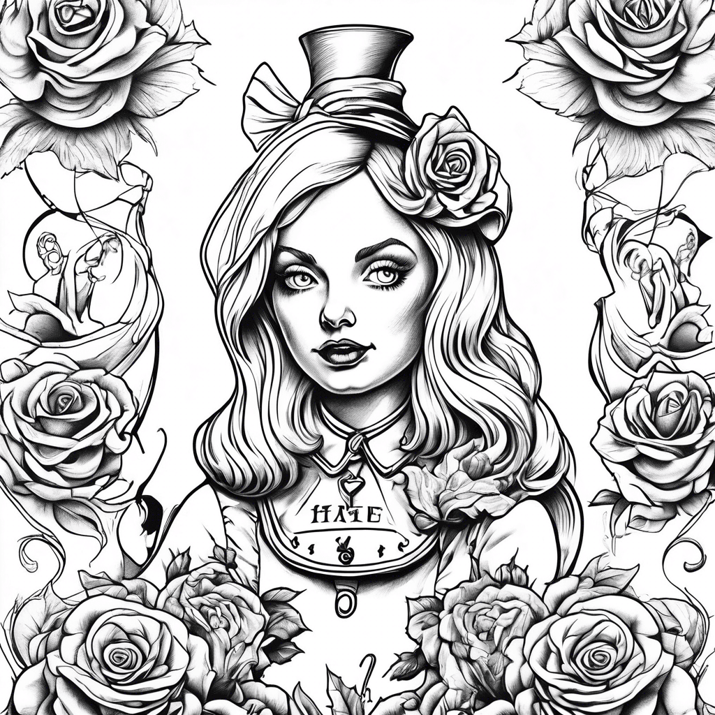  Alice in wonderland tattoos