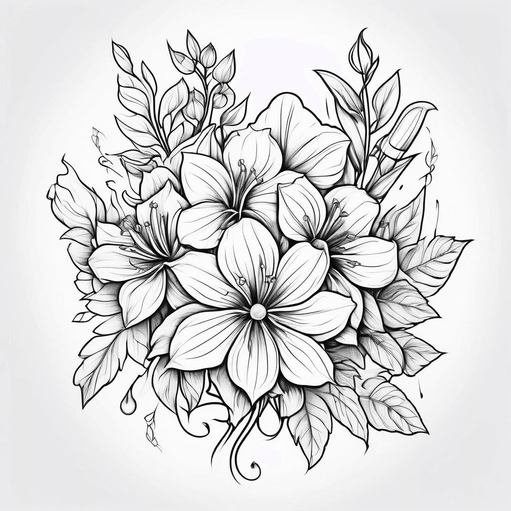 Trifecta flowers initials