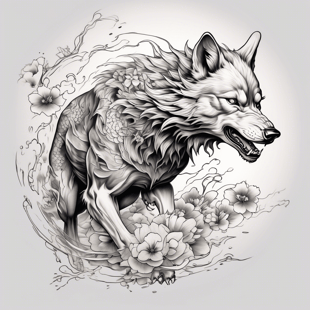 full running wolf