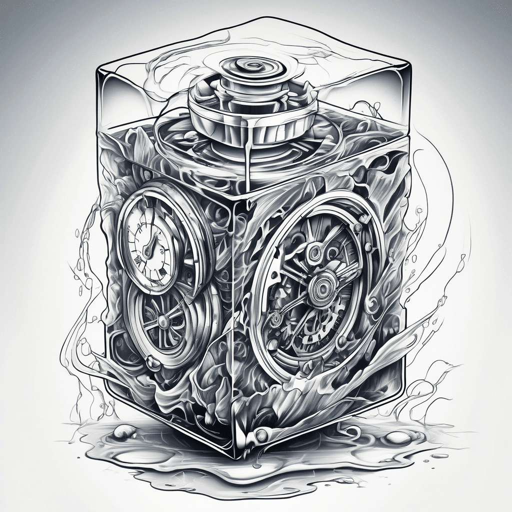 clockwork in an ice cube