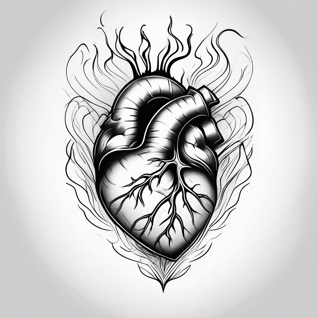 Heart with smoke