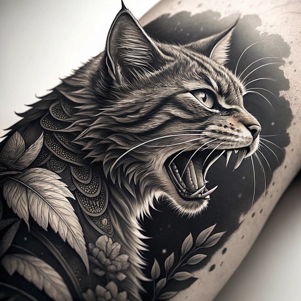 a angry cat