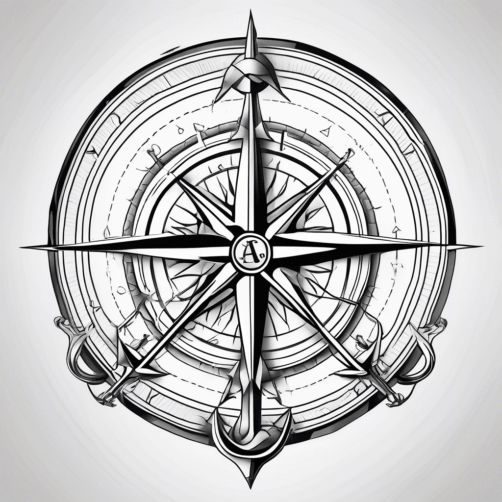 compass and anchor tattoo