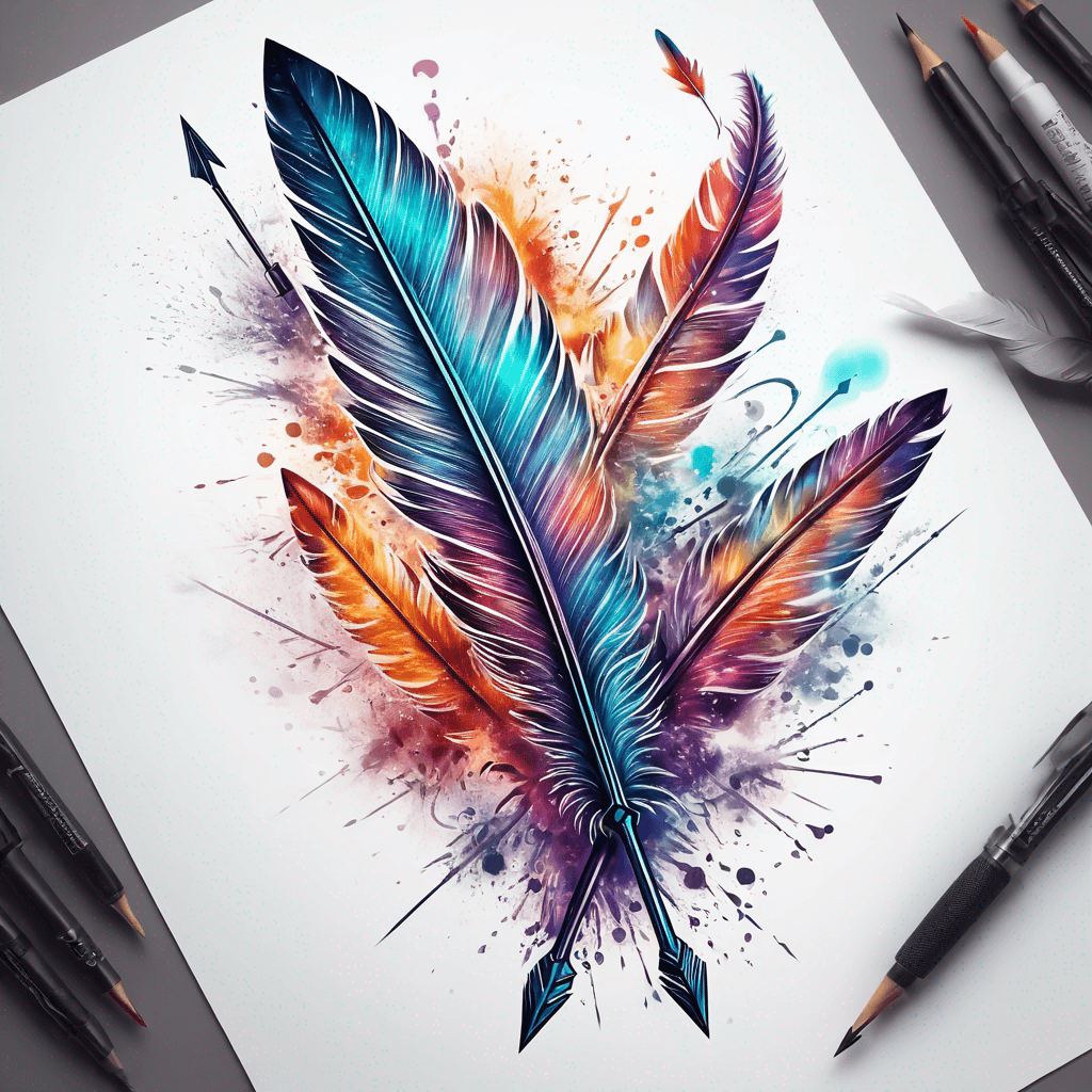 Arrow with a feather