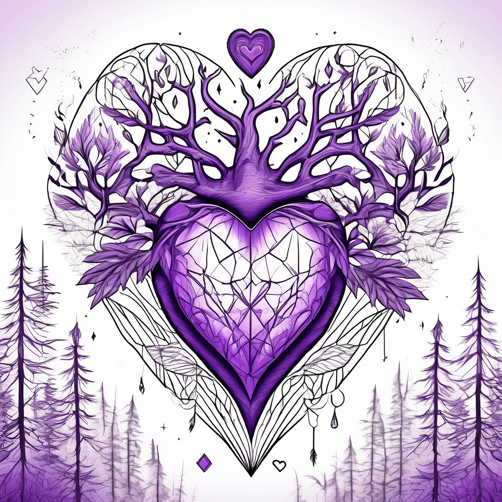 Purple heart and forest