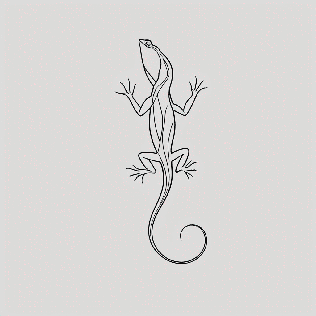 Lizard from the back 