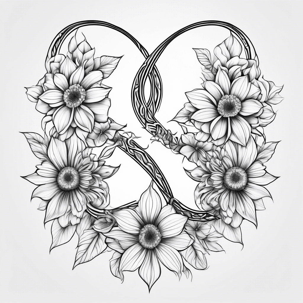 Infinity symbol flowers