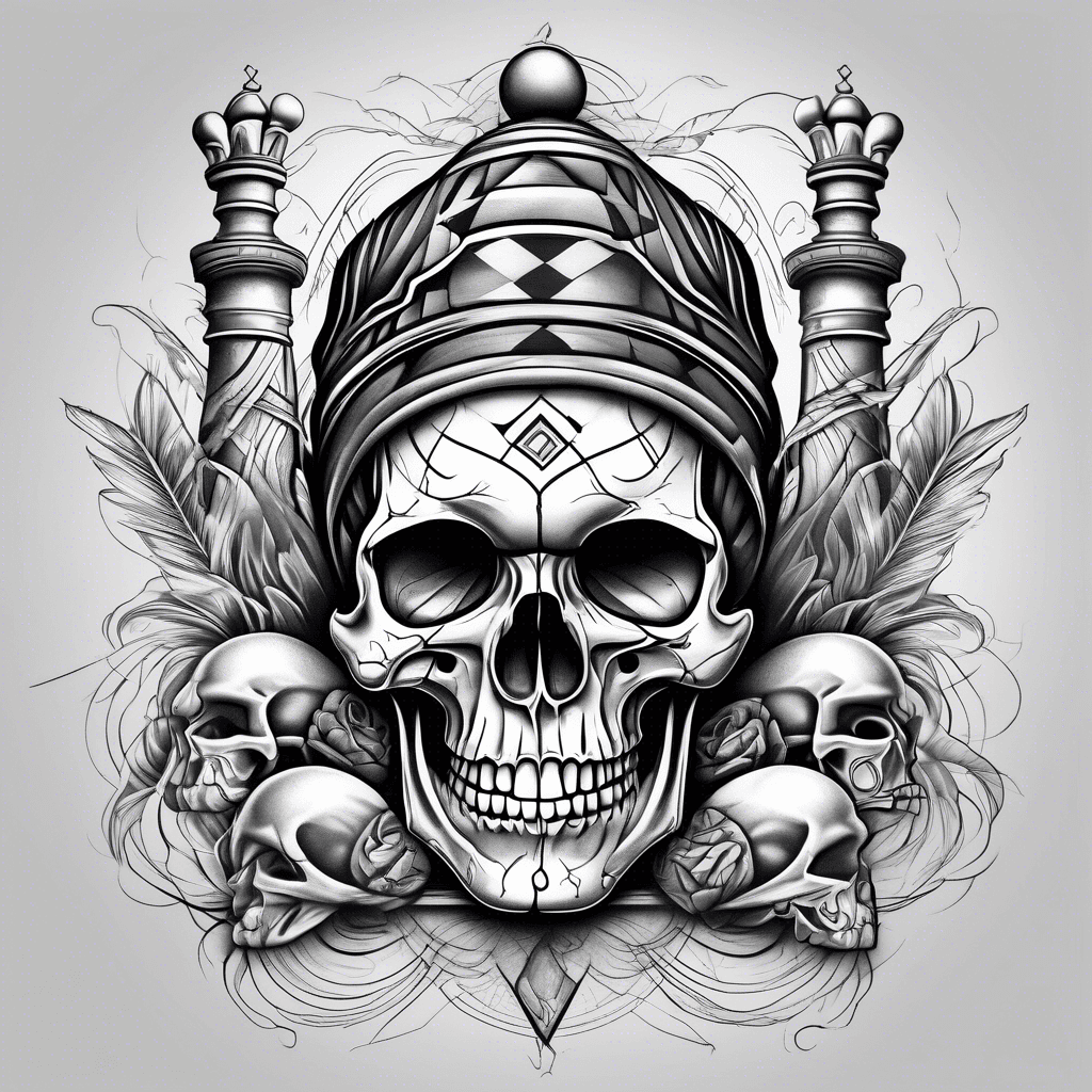 Skull, beach, alone, chess, maya