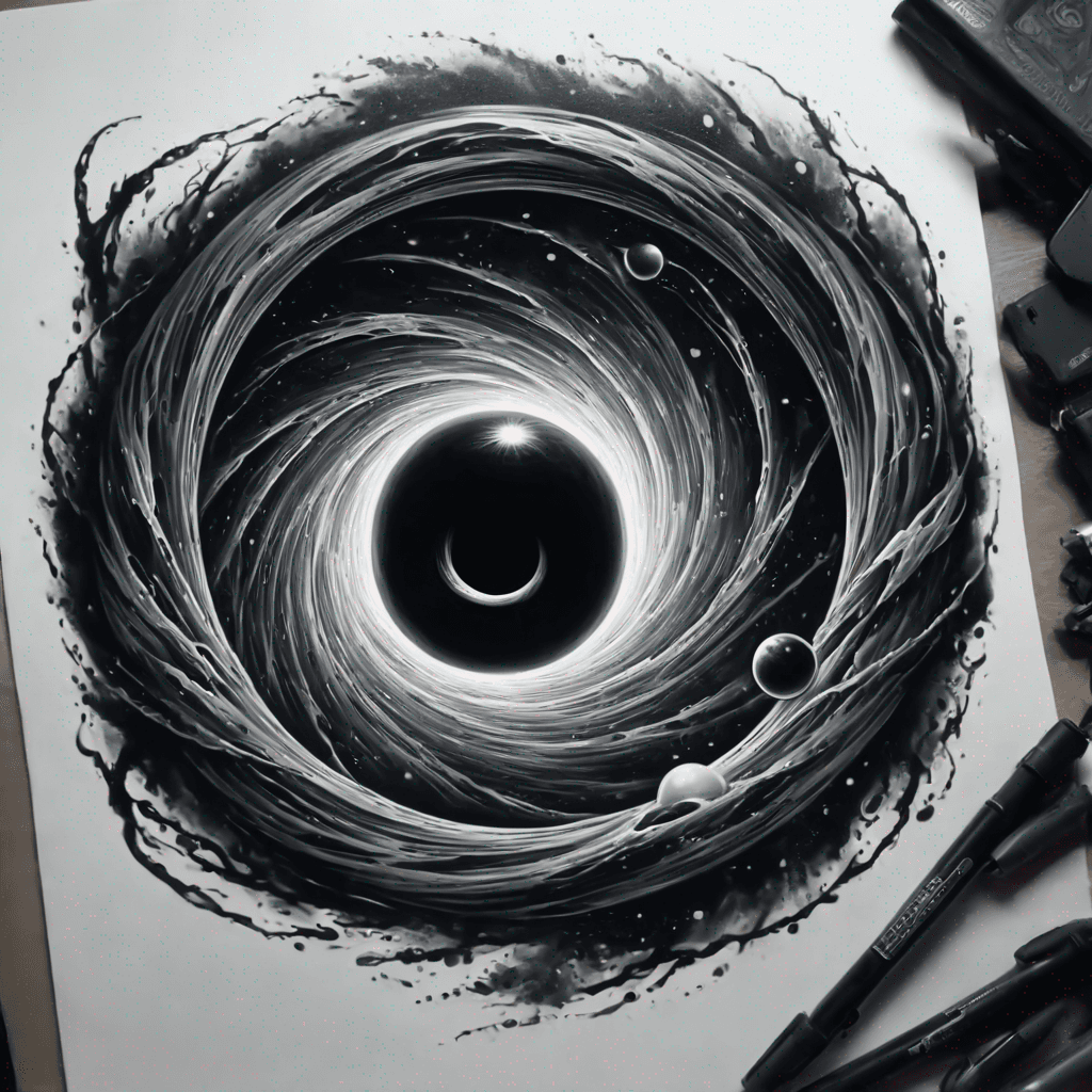 A black hole with headsets