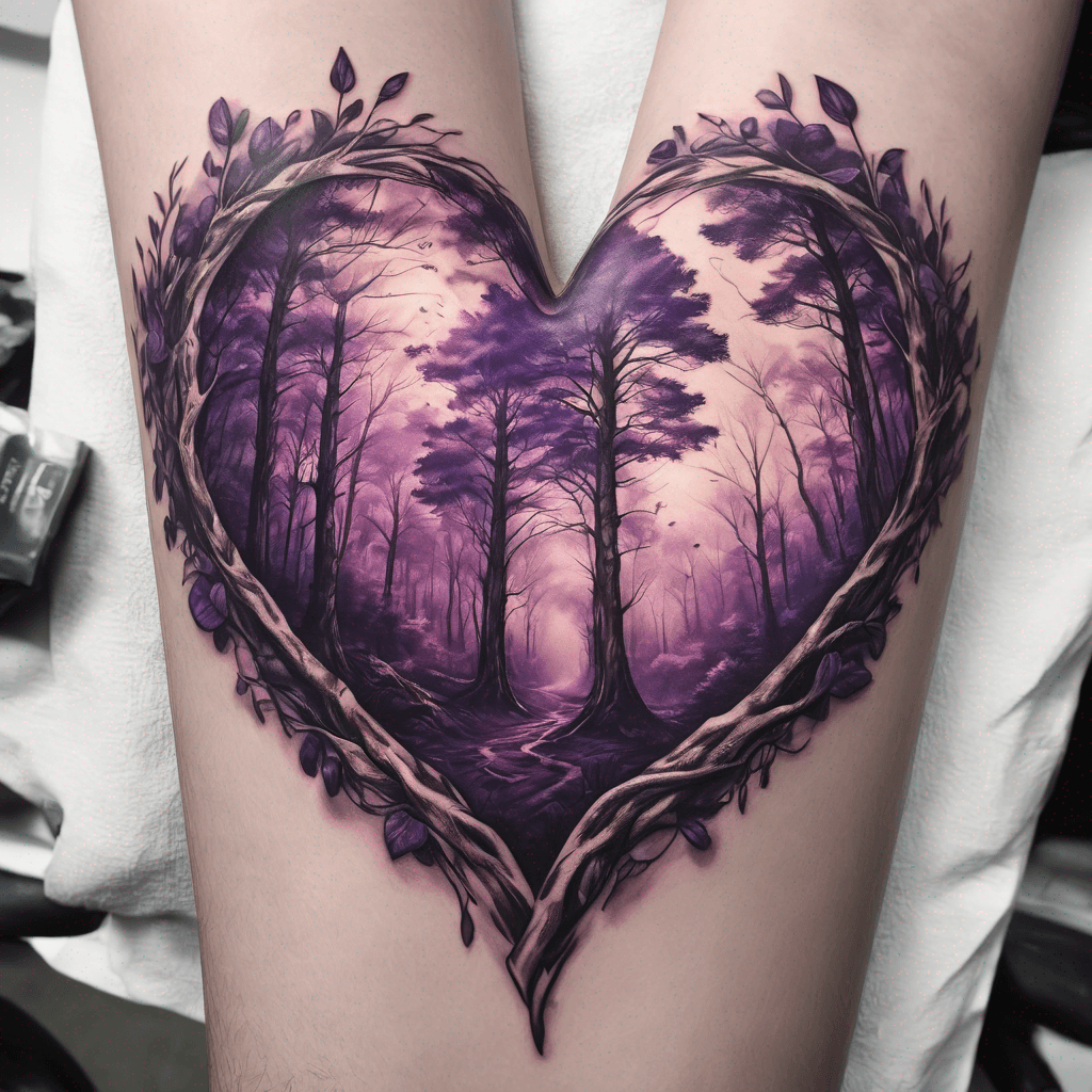 Purple heart and forest