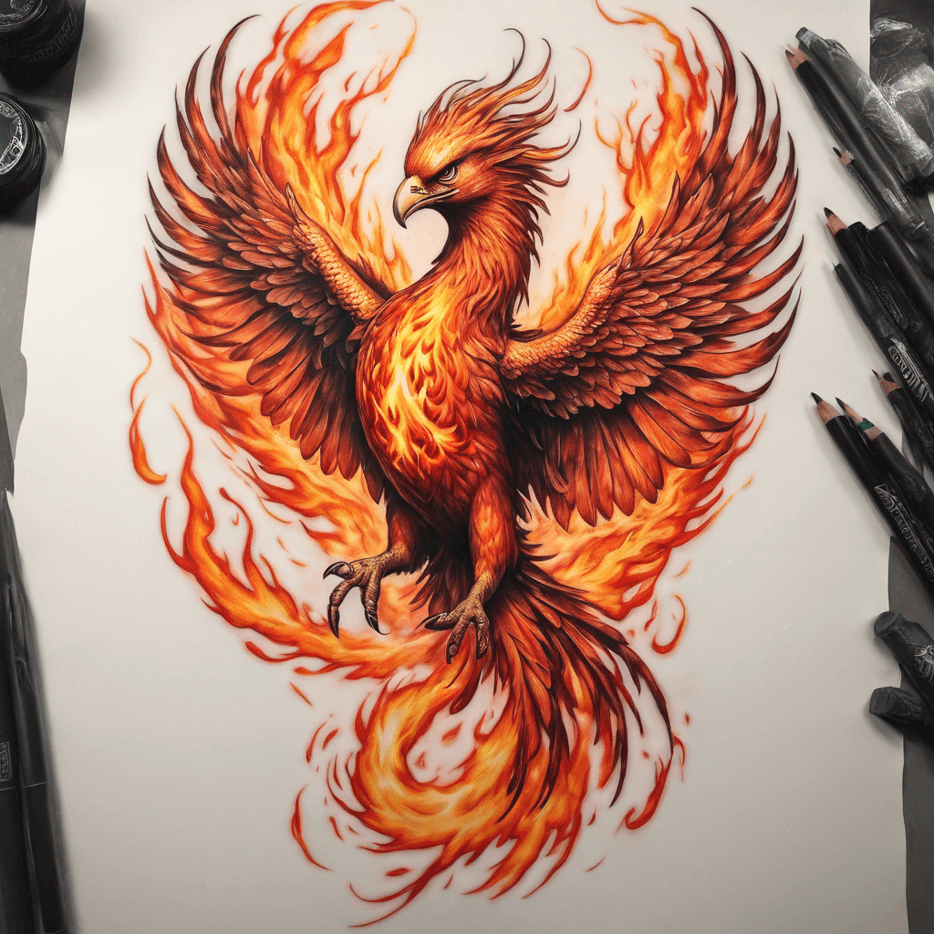 Fire Phoenix rising 