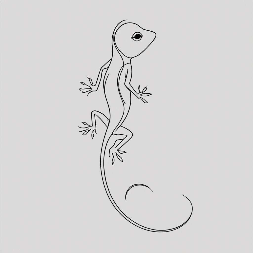 Lizard from the back 