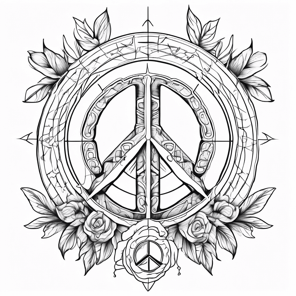 peace sign compass 