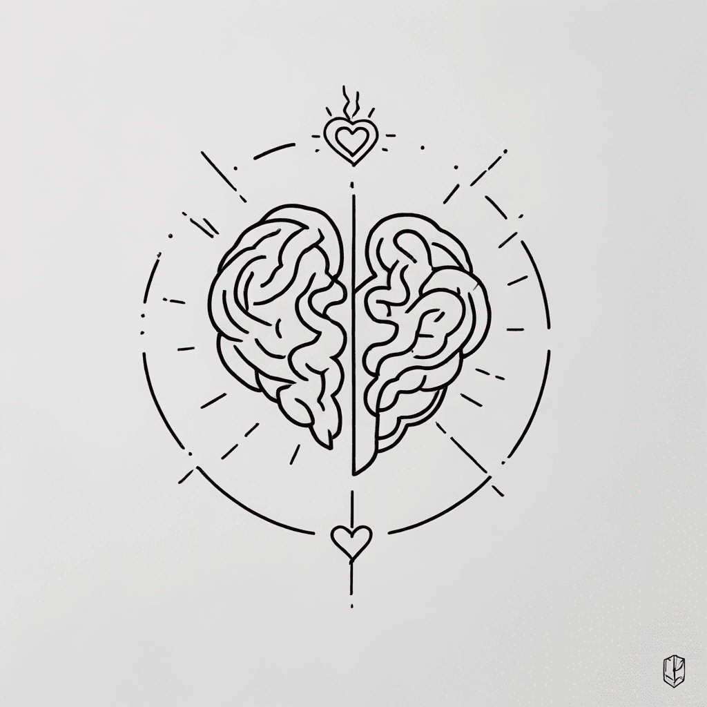 A hearth fighting A brain
