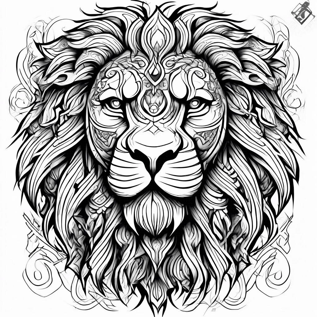 Standing lion