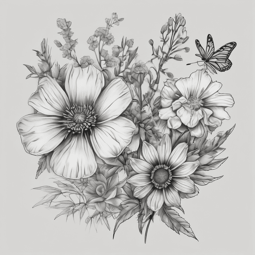 Idée de tatouage wildflowers