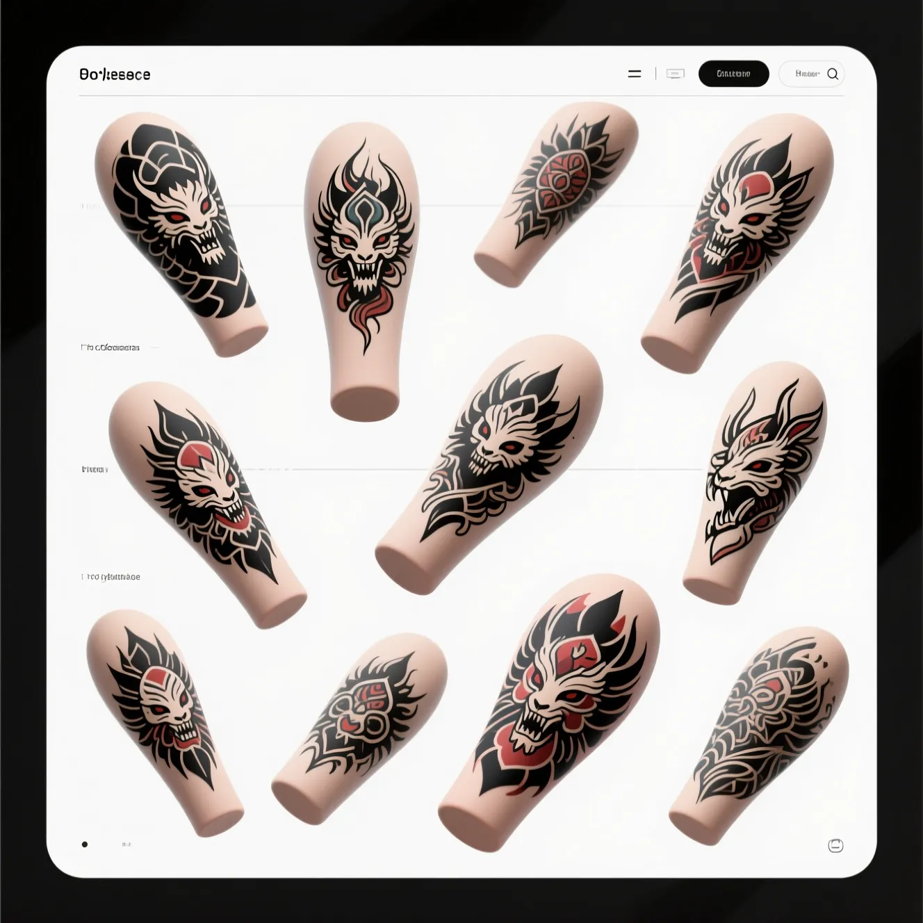 Comparison of different AI tattoo tools and their interfaces