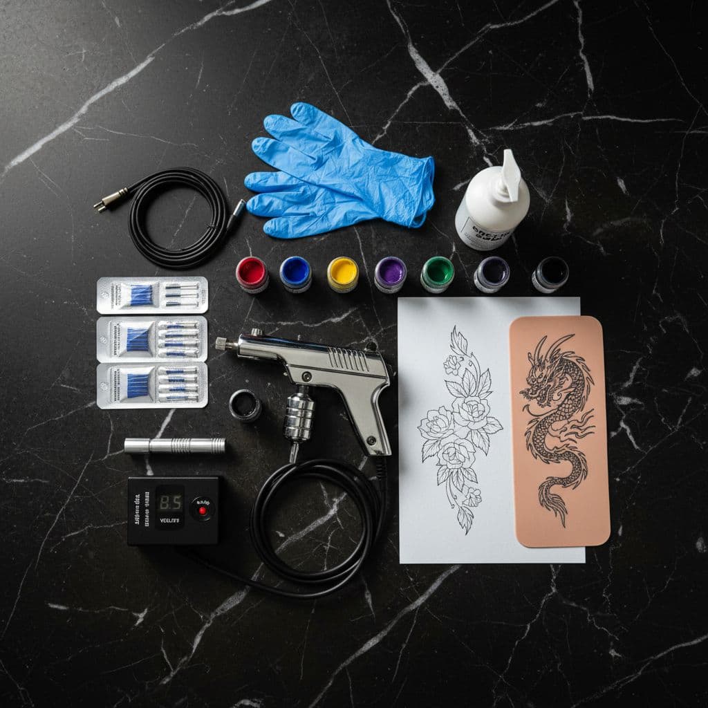 Japanese tattoo with traditional elements